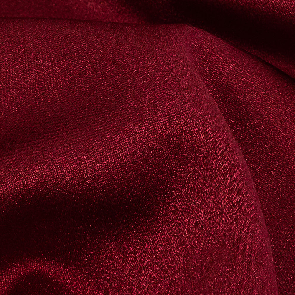 Lux Polyester Crepe Back Satin - Wine - Isla Collection - Detail