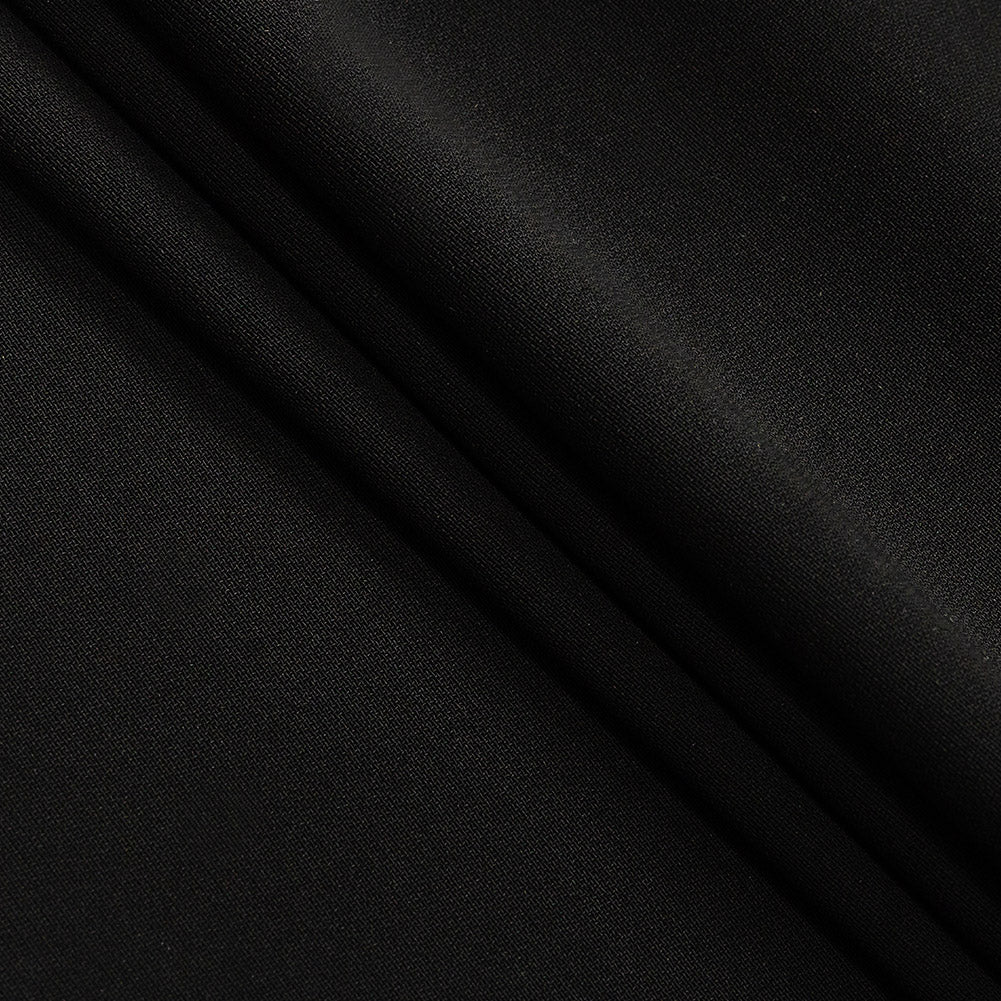Polyester 4-Ply Crepe - Black - Suzie Collection - Folded