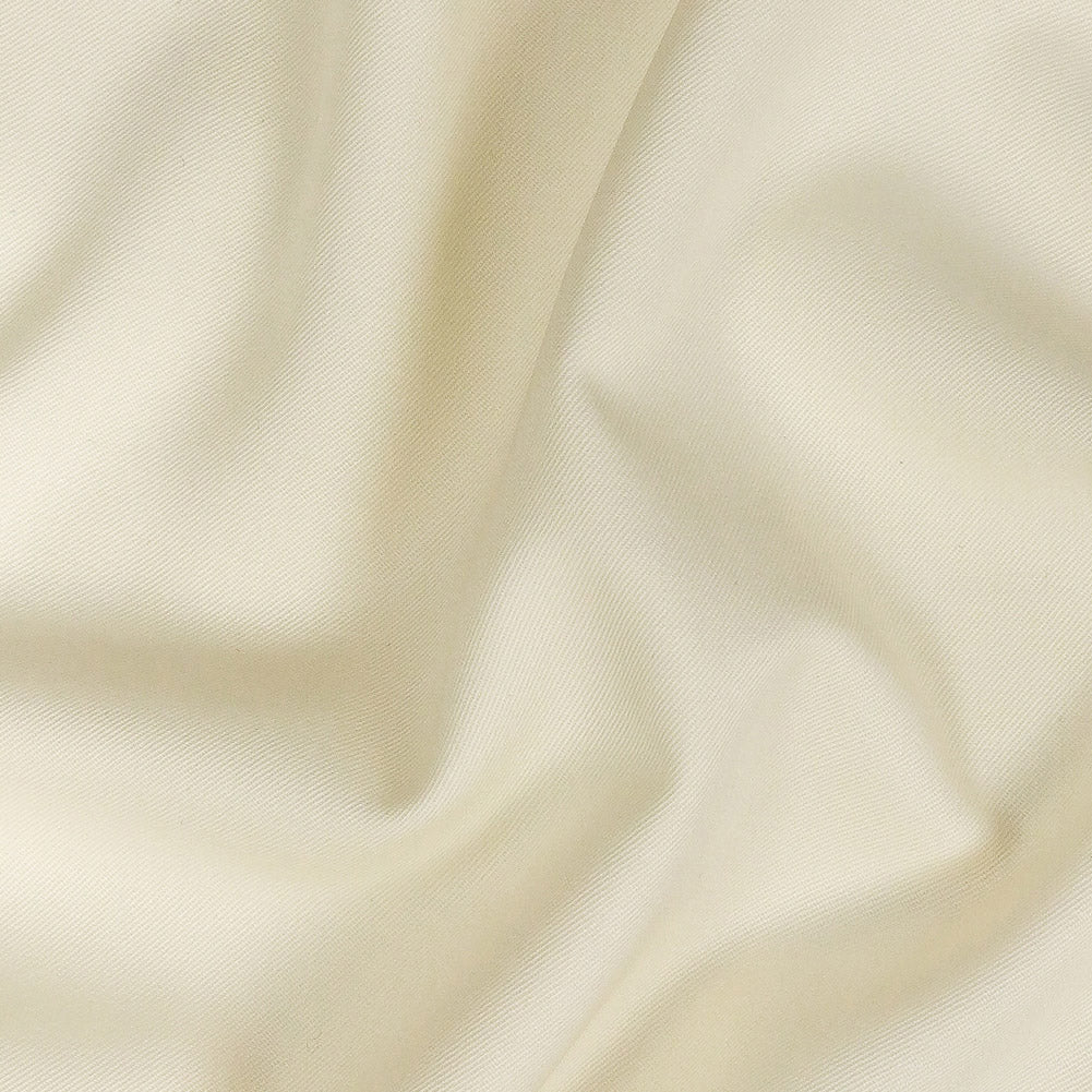 Super 120 Winter White Gabardine Wool Suiting - Detail