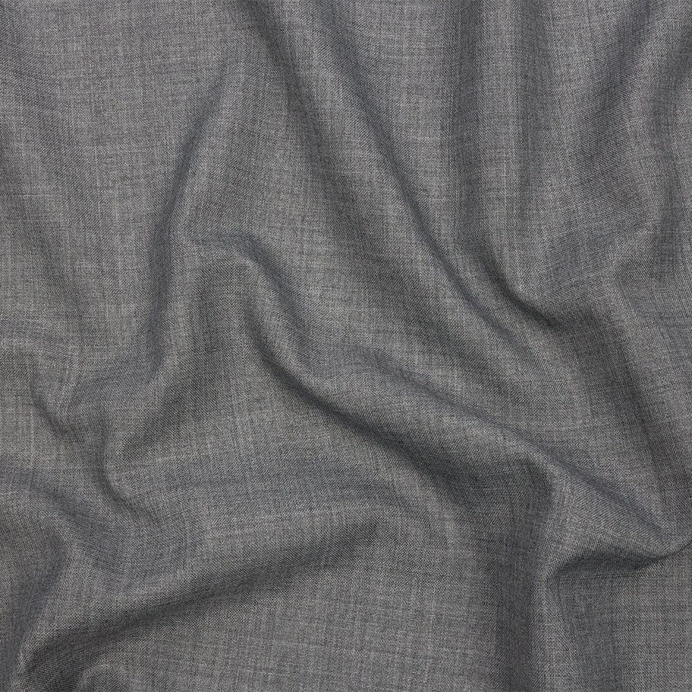 Heathered Gray Tropical Wool Blend Suiting