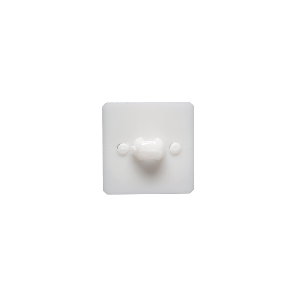 White Circle in a Square 2-Piece Dimensional Shank Back Button - 18L/11.5mm Folded