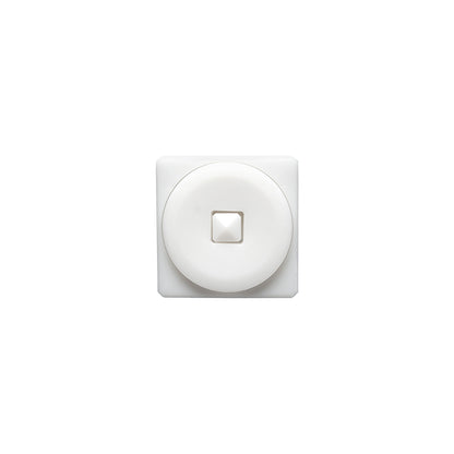 White Circle in a Square 2-Piece Dimensional Shank Back Button - 18L/11.5mm
