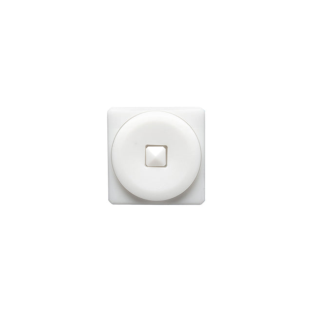 White Circle in a Square 2-Piece Dimensional Shank Back Button - 18L/11.5mm
