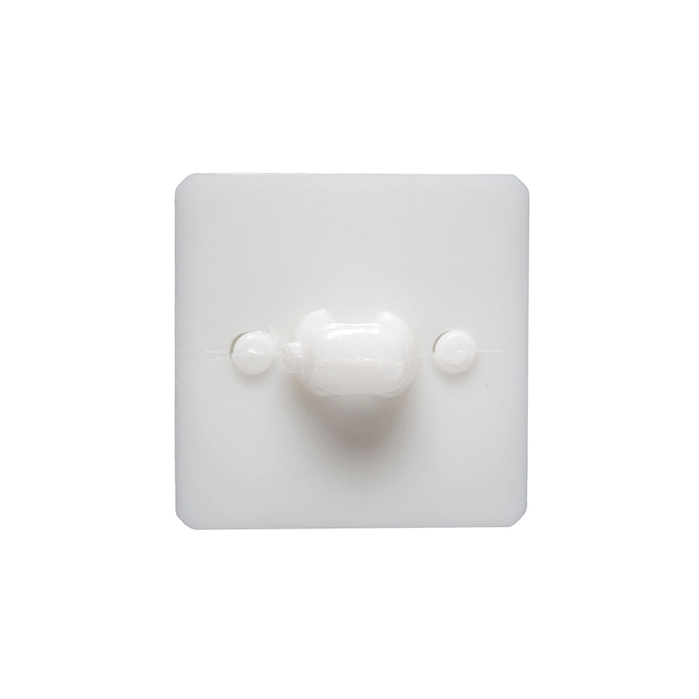 White Circle in a Square 2-Piece Dimensional Shank Back Button - 30L/19mm Folded