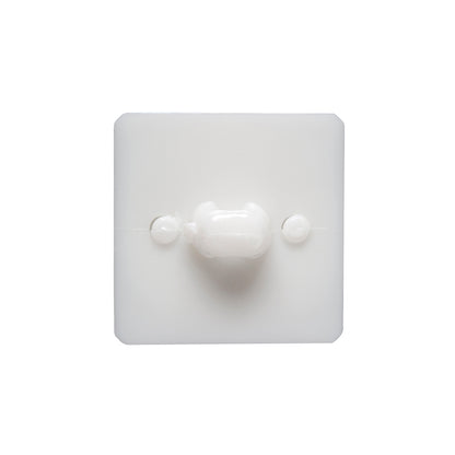 White Circle in a Square 2-Piece Dimensional Shank Back Button - 30L/19mm Folded