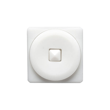 White Circle in a Square 2-Piece Dimensional Shank Back Button - 30L/19mm