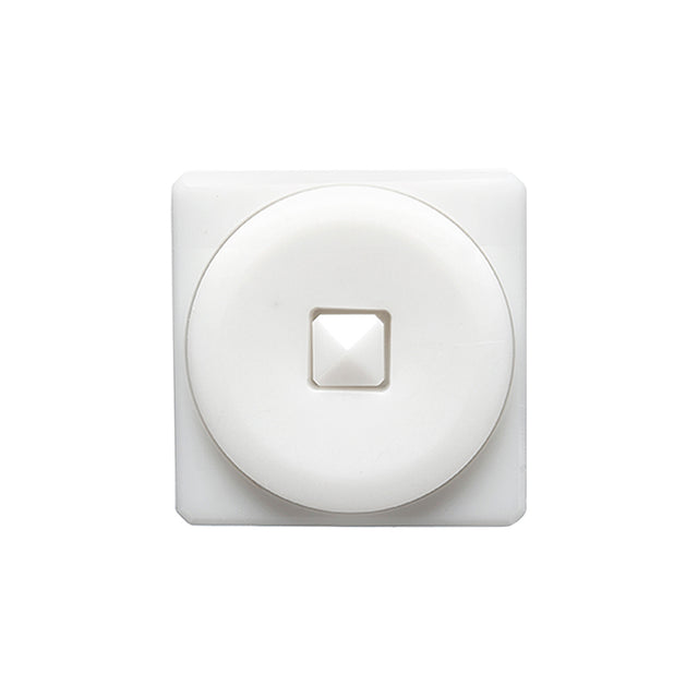 White Circle in a Square 2-Piece Dimensional Shank Back Button - 30L/19mm