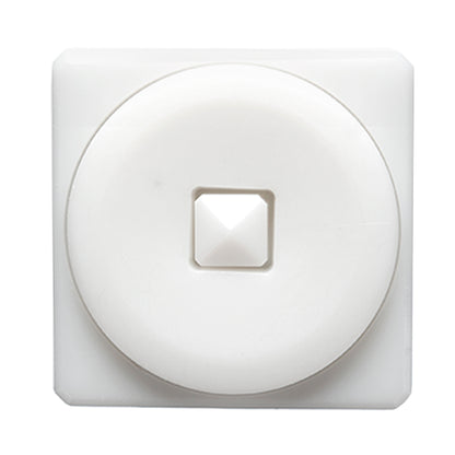 White Circle in a Square 2-Piece Dimensional Shank Back Button - 48L/30.5mm