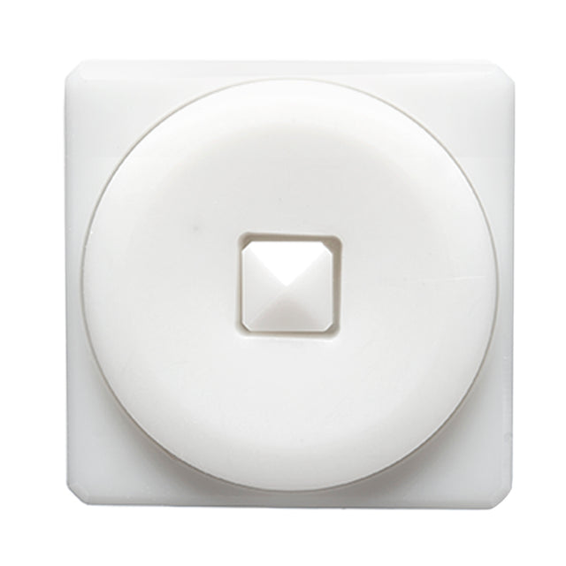 White Circle in a Square 2-Piece Dimensional Shank Back Button - 48L/30.5mm