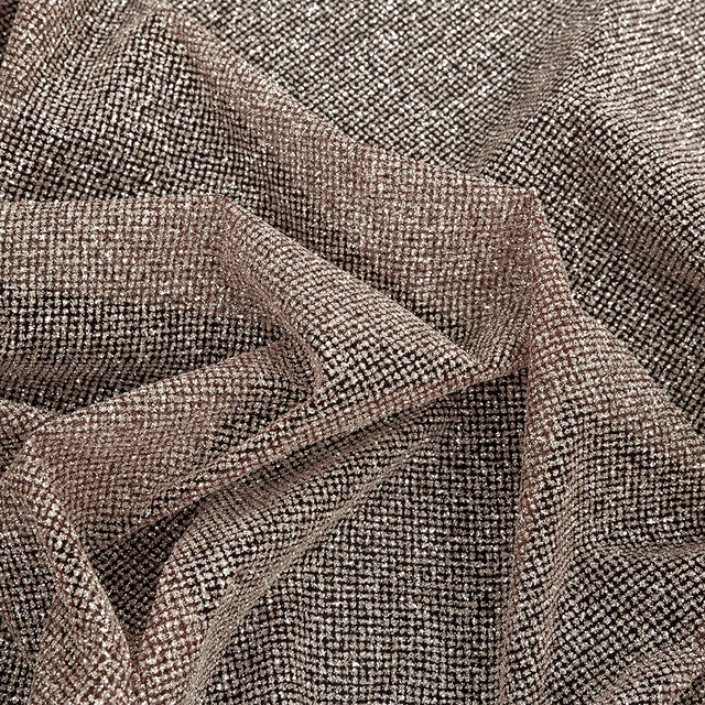 Tulle with Metallic Platinum Glitter - Claret - Platina Collection