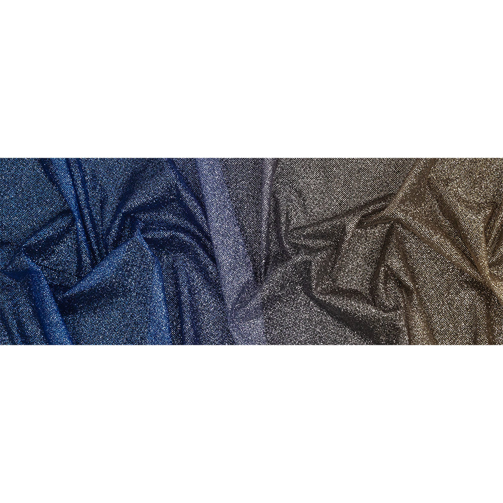 Ombre Tulle with Metallic Platinum Glitter - Royal Blue and Gold - Starlet Collection - Full