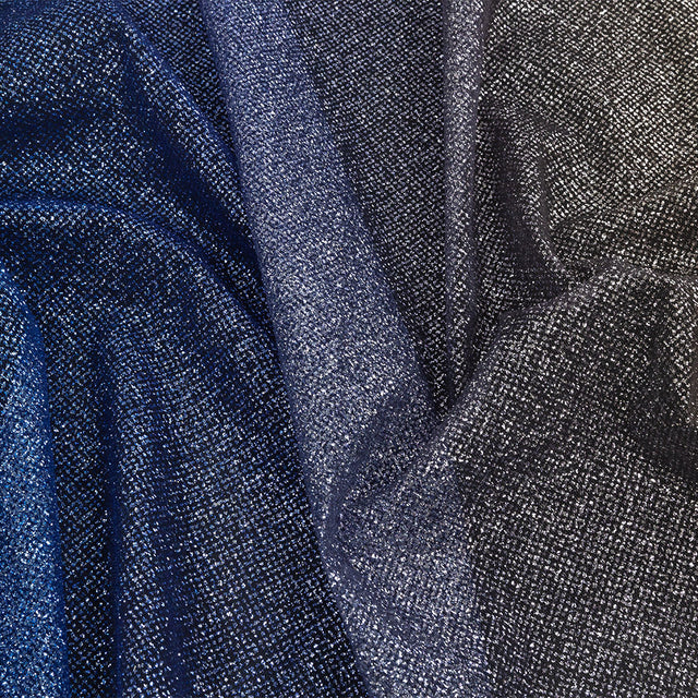 Ombre Tulle with Metallic Platinum Glitter - Royal Blue and Gold - Starlet Collection