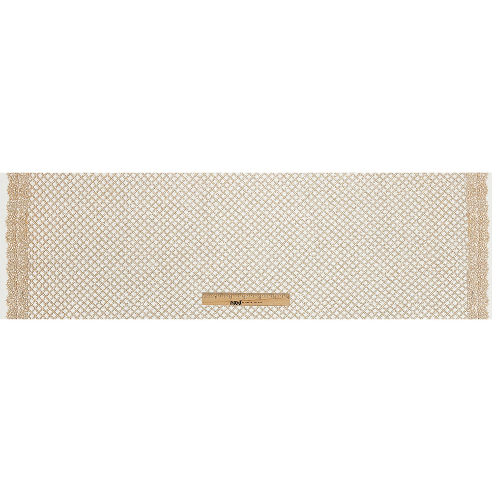 Guipure Lace with Glitter - Champagne Diamonds Folded
