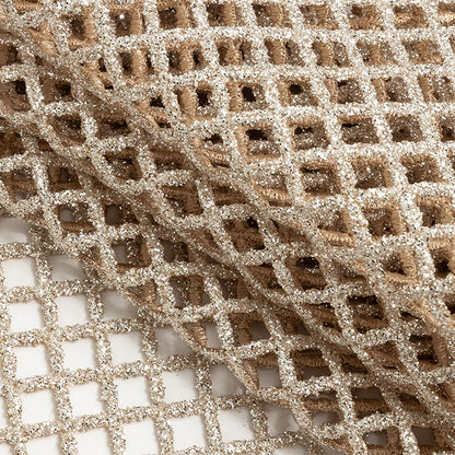 Guipure Lace with Glitter - Champagne Diamonds Detail