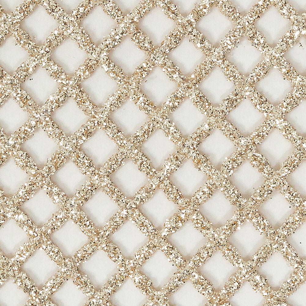 Guipure Lace with Glitter - Champagne Diamonds Full