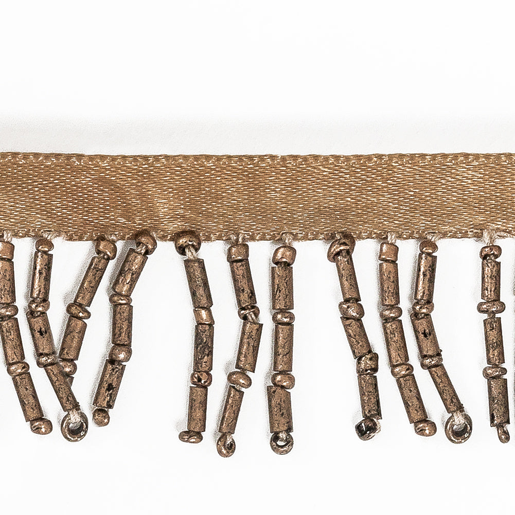Honey Brown Beaded Fringe - 1.25" Detail