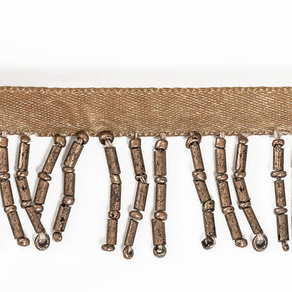 Honey Brown Beaded Fringe - 1.25" Detail