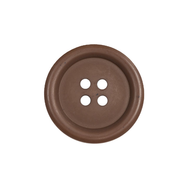 Sepia Ceramic-Look 4-Hole Plastic Button - 36L/23mm