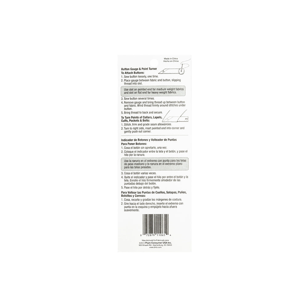 Dritz Button Gauge & Point Turner Folded