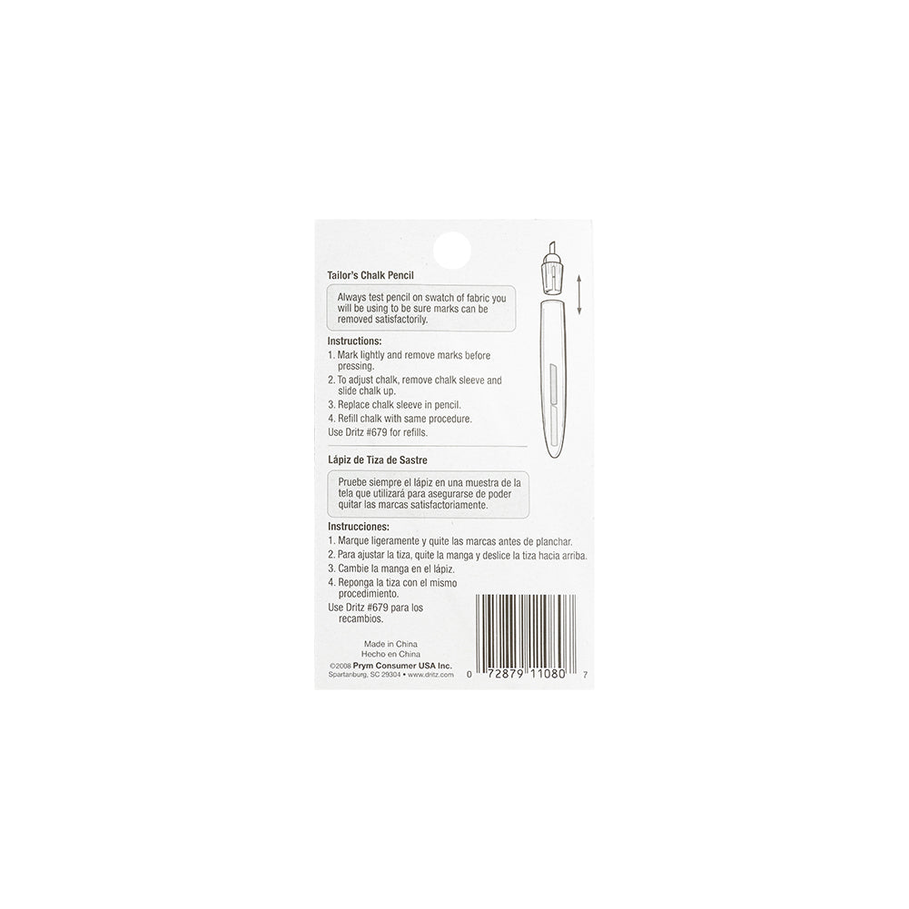 Dritz Tailor's Chalk Pencil Folded