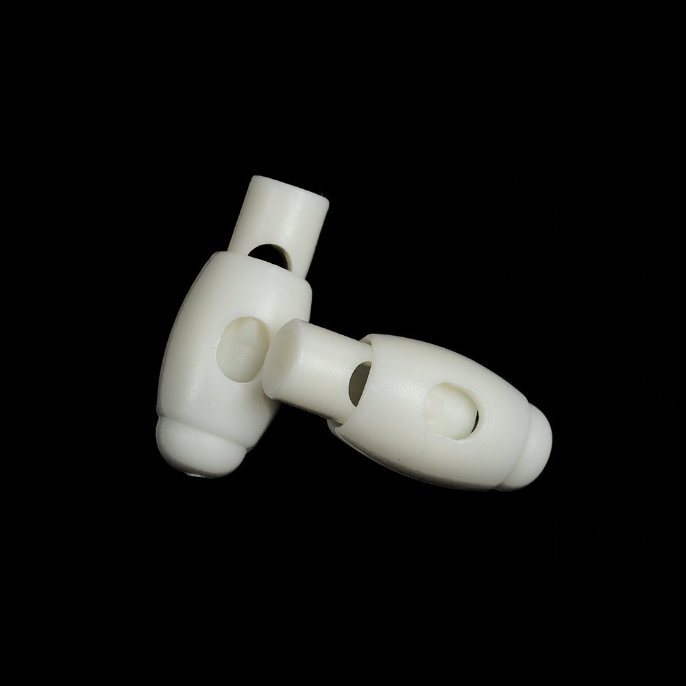 Dritz White Cord Stops - 2 ct Folded