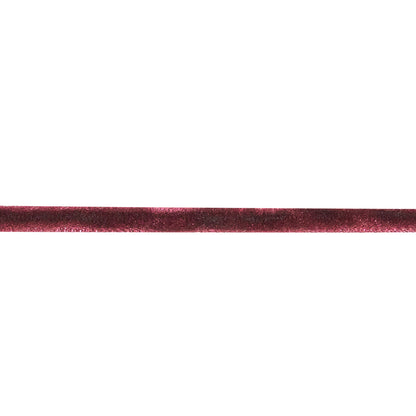 Deep Red-Violet Single Face Velvet Ribbon - 0.125" Detail