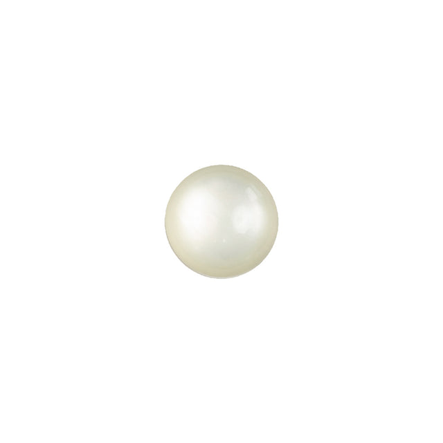 Vintage-Look Frosted Glass Button with Metal Shank Back - 16L/10mm