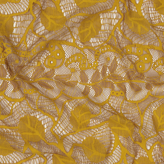 Lace Panel - Yellow and Brown Foliage