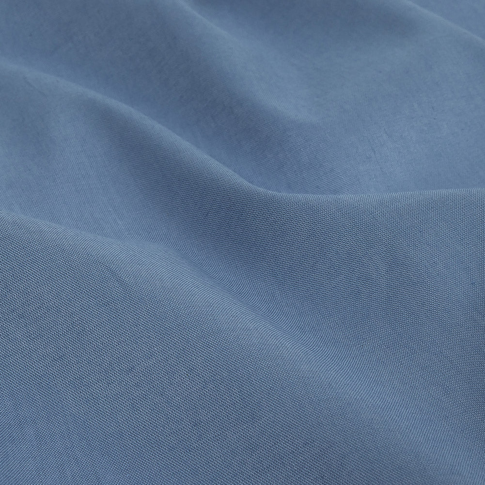Mercerized Organic Egyptian Cotton Voile - Denim - Toulouse Collection - Detail