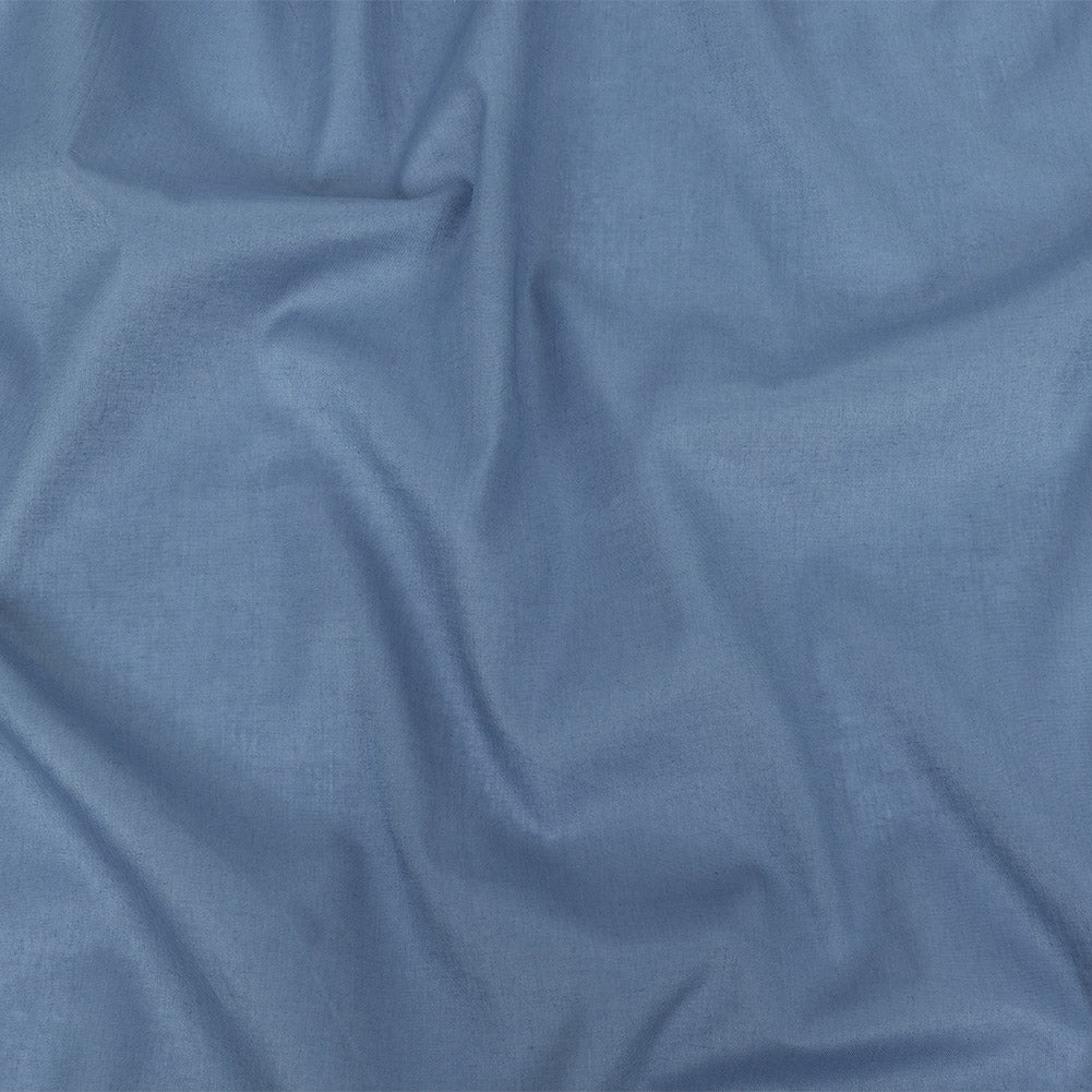 Mercerized Organic Egyptian Cotton Voile - Denim - Toulouse Collection