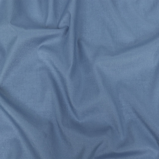 Mercerized Organic Egyptian Cotton Voile - Denim - Toulouse Collection