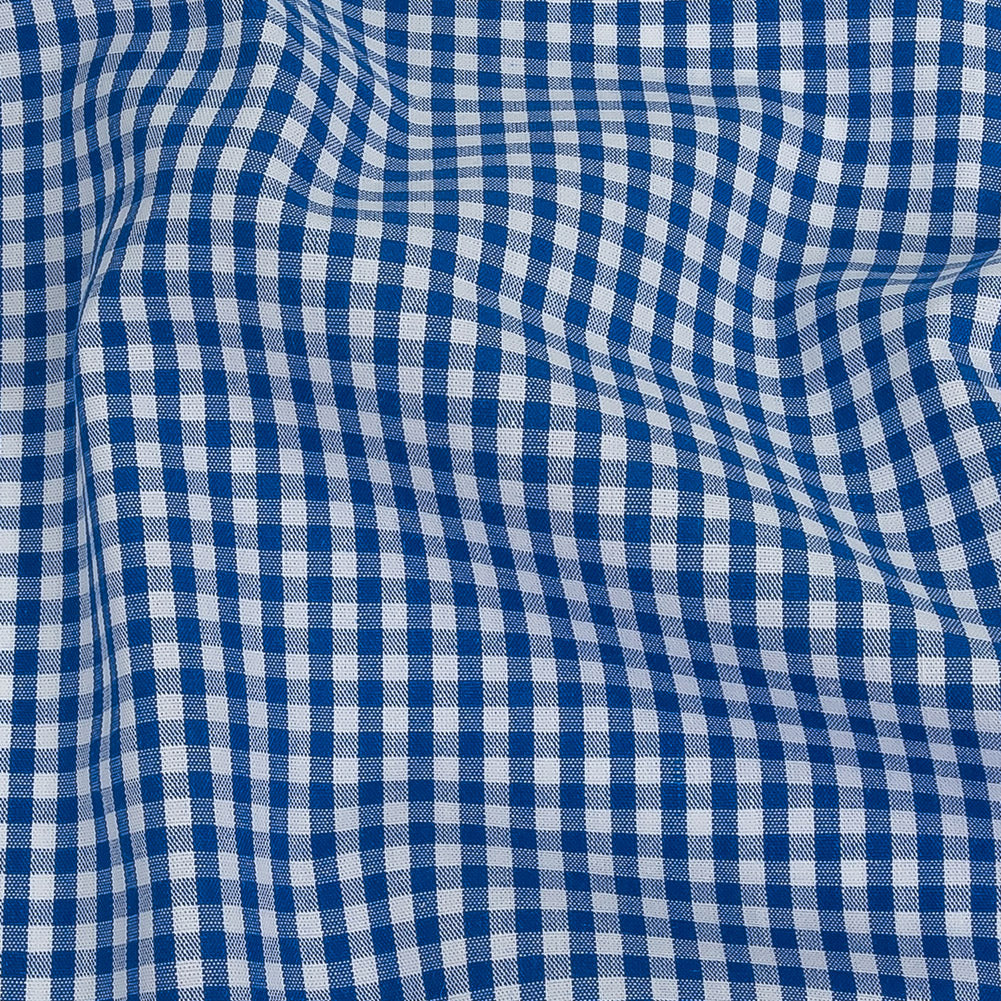 Organic Cotton Gingham 0.125" - Cobalt - Campinas Collection - Detail