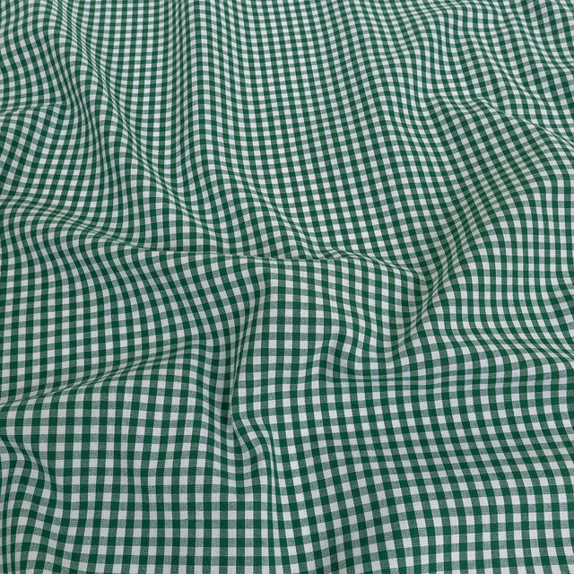 Organic Cotton Gingham 0.125" - Emerald - Campinas Collection