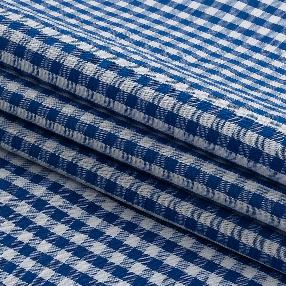 Cotton Gingham 0.25" - Cobalt - Londrina Collection - Folded