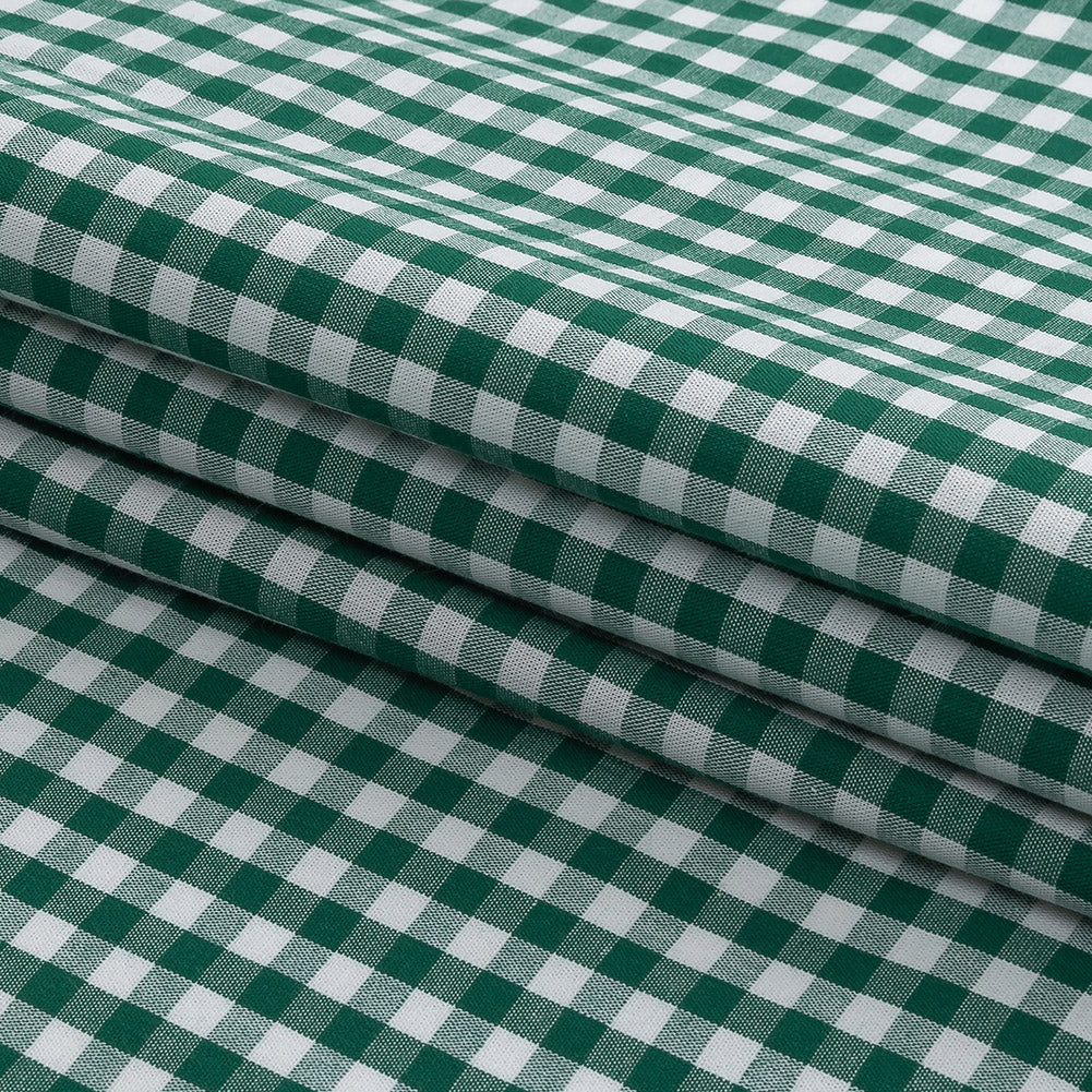 Cotton Gingham 0.25" - Emerald - Londrina Collection - Folded