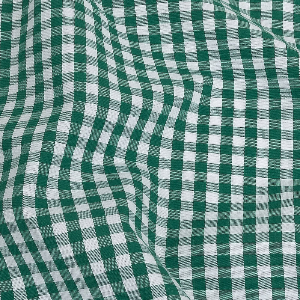 Cotton Gingham 0.25" - Emerald - Londrina Collection - Detail