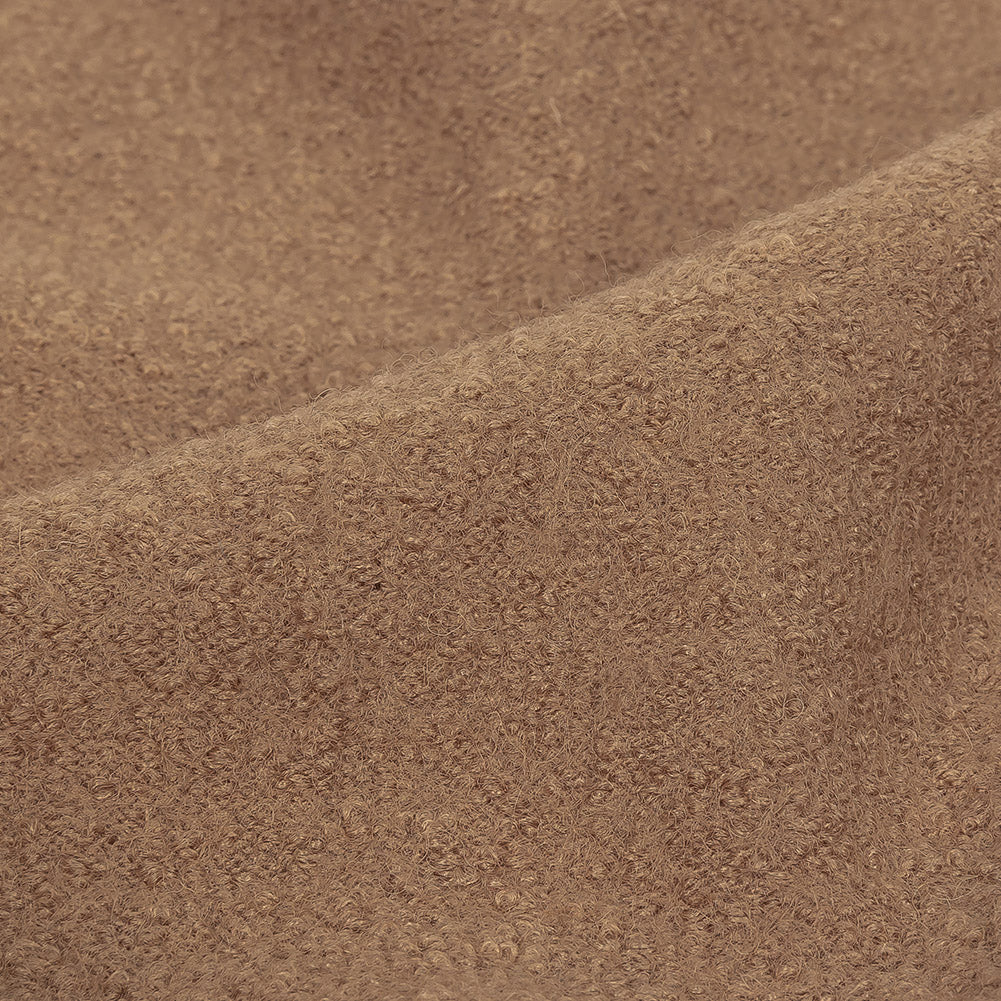 Boiled Wool Coating Fabric - Burro Brown - Ketil Collection - Detail