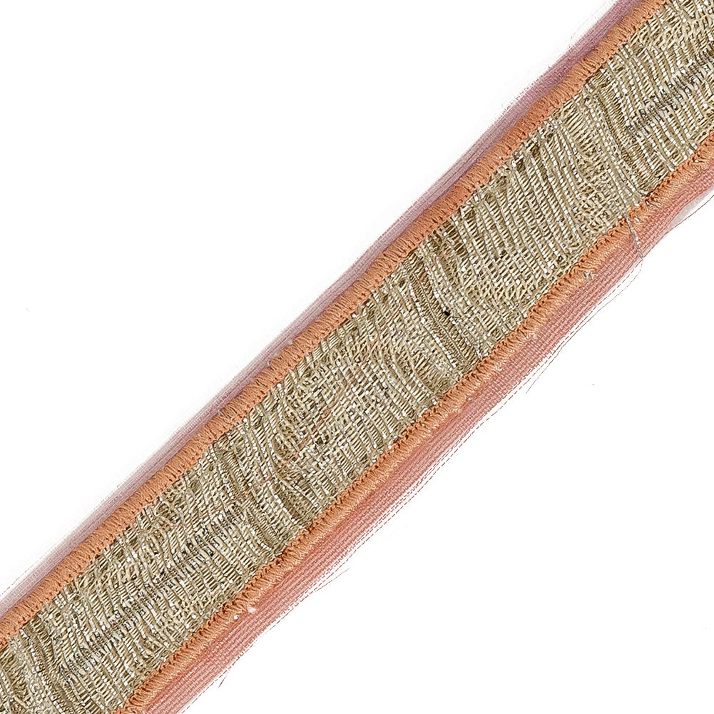 Pink Ombre and Metallic Champagne Mixed Media Trim Detail