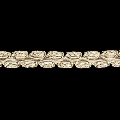 Lustrous Beige Wavy Edged Soutache Trimming - 0.3" Detail