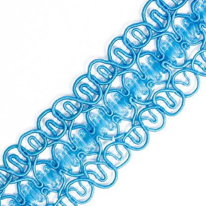 Blue Gimp Braided Trim - 1.75" Detail