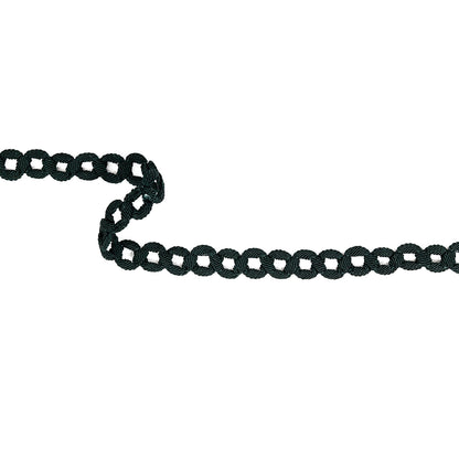 Deep Emerald Braided Circle Chain Trim - 0.75"