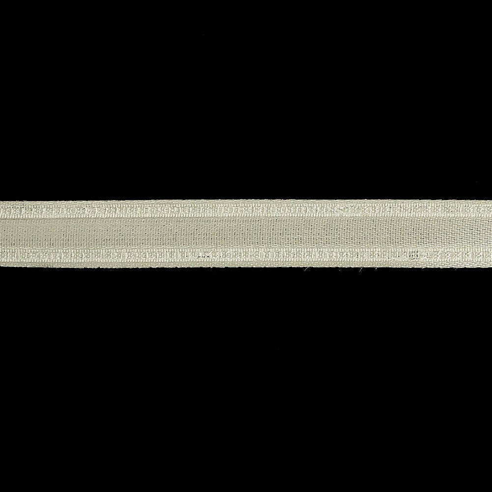 Oyster Geometric Dobby Reversible Ribbon - 0.375" Detail