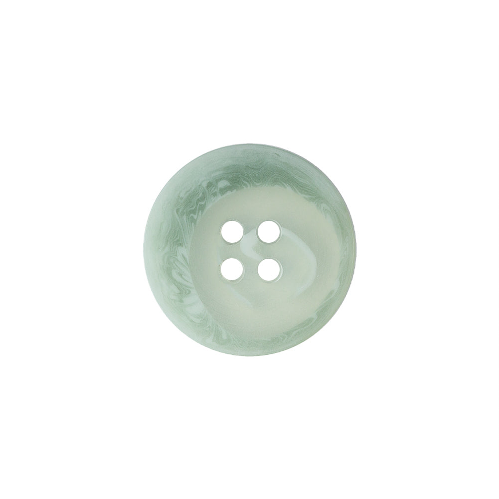 Transparent and Peridot Swirl 4-Hole Low Convex Button - 28L/18mm Detail