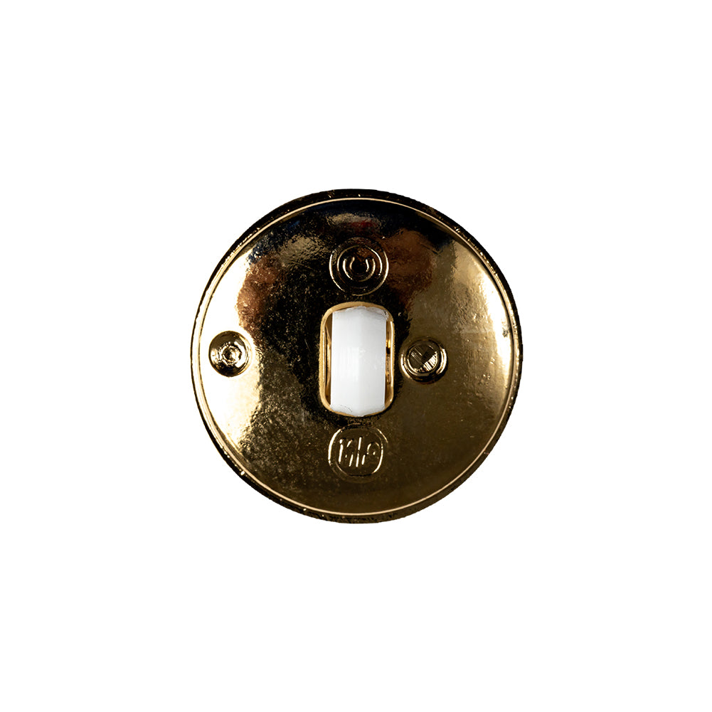 White and Gold 2-Piece Cone-Shaped Shank Back Button - 32L/20mm Detail