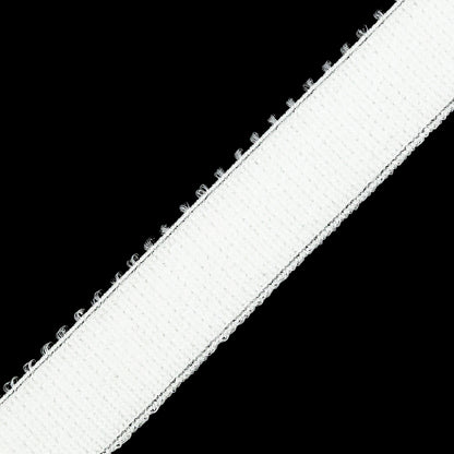 White Frilled Elastic - 0.75" Detail