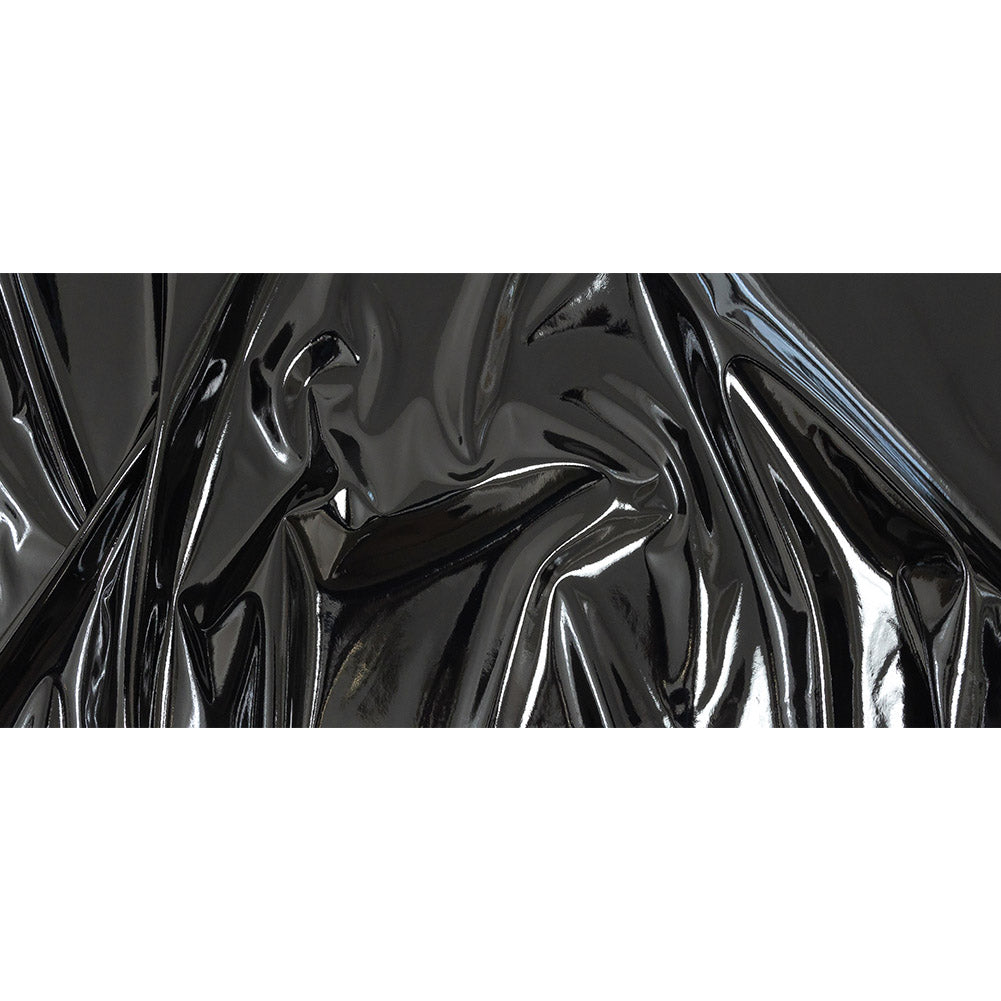 Lightweight Faux Patent Leather - Black - Fortaleza Collection - Full
