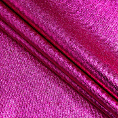 Curitiba Fuchsia All-Over Foil Faux Leather Spandex Folded
