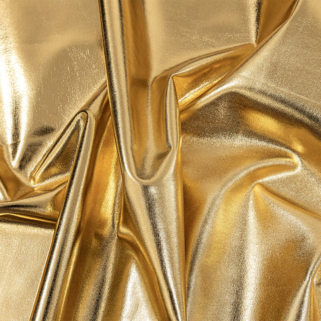 All-Over Foil Faux Leather Spandex - Gold - Curitiba Collection