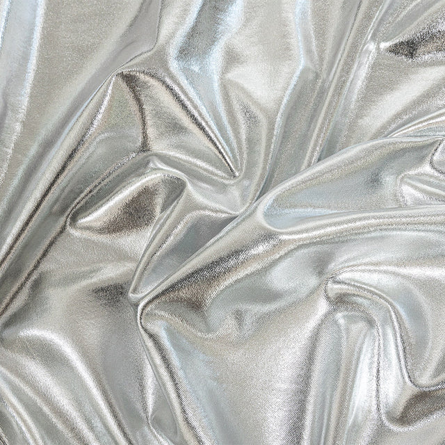 All-Over Foil Faux Leather Spandex - Silver - Curitiba Collection