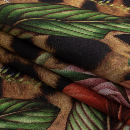 Mercerized Organic Egyptian Cotton Voile - Floral and Fauna - Toulouse Collection